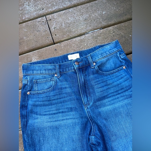 Evereve Dark Blue Trouser Wide Leg Jeans size 31 P31 - Picture 3 of 6